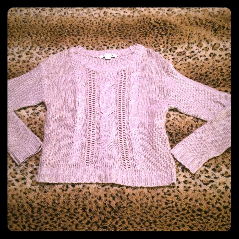 Tan Sweater with front pattern Forever21